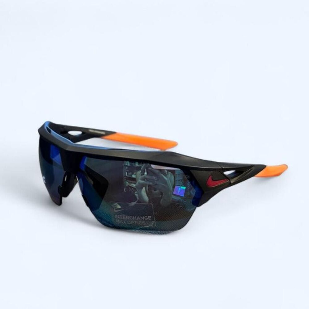 Nike Men's Max Optics Hyperforce Reflective Blue and Orange Sunglasses
